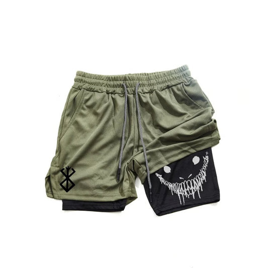 Berserk Men's 2-in-1 Sports Shorts – Quick Dry, Double Layered Gym & Running Shorts