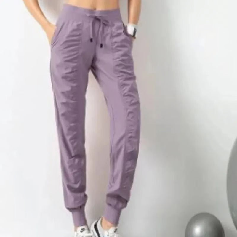 Womens Quick Dry Drawstring Joggers Athletic Gym Sweatpants with Pockets