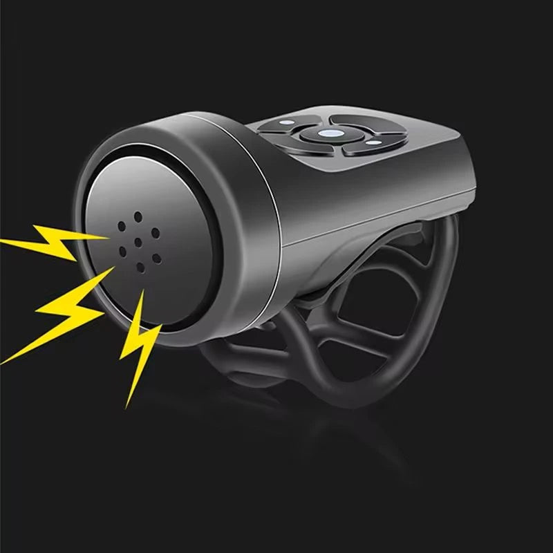 USB Rechargeable Electric Bike Bell with Anti-Theft Alarm