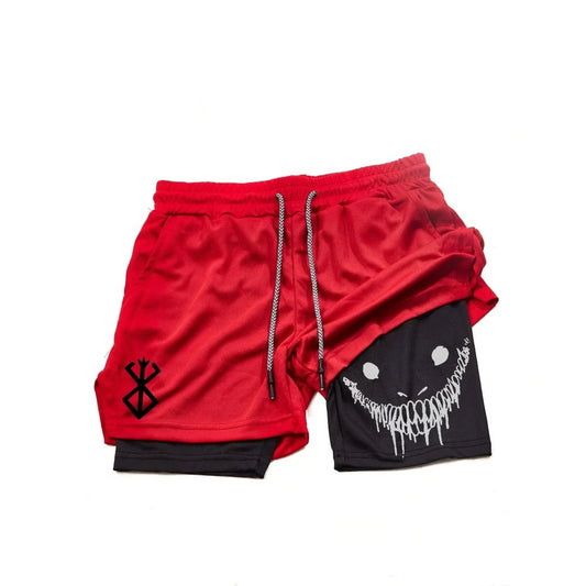 Berserk Men's 2-in-1 Sports Shorts – Quick Dry, Double Layered Gym & Running Shorts