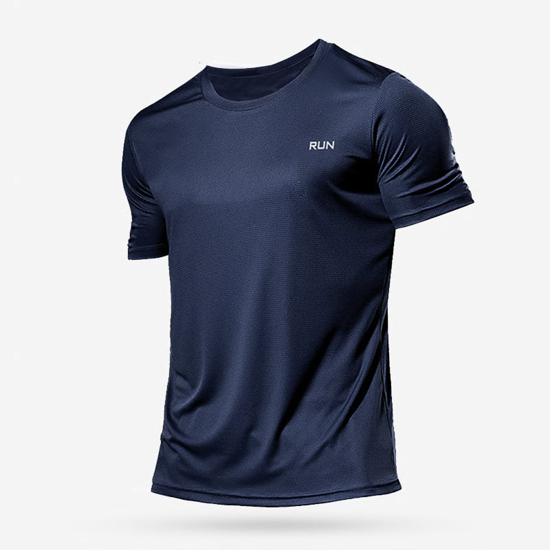 Quick Dry Compression Running T-Shirt for Men - Lightweight Soccer & Sports Fitness Shirt