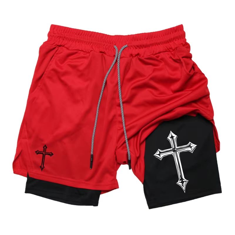 2-in-1 Men's Workout Running Shorts with Compression Liner – Athletic Gym Shorts with Phone Pocket & Towel Loop