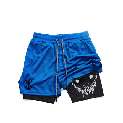 Berserk Men's 2-in-1 Sports Shorts – Quick Dry, Double Layered Gym & Running Shorts
