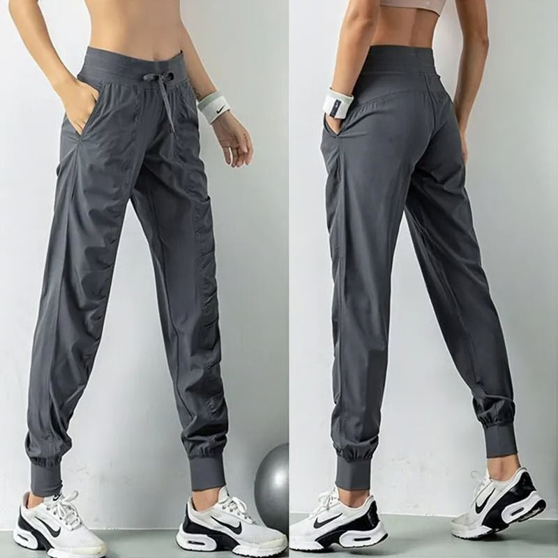 Womens Quick Dry Drawstring Joggers Athletic Gym Sweatpants with Pockets
