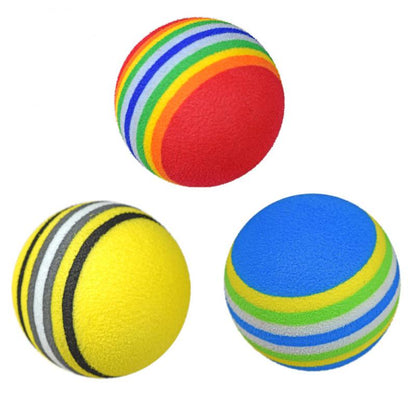 Interactive Rainbow EVA Cat Toys: Play, Train, and Chew with Pet Training Balls